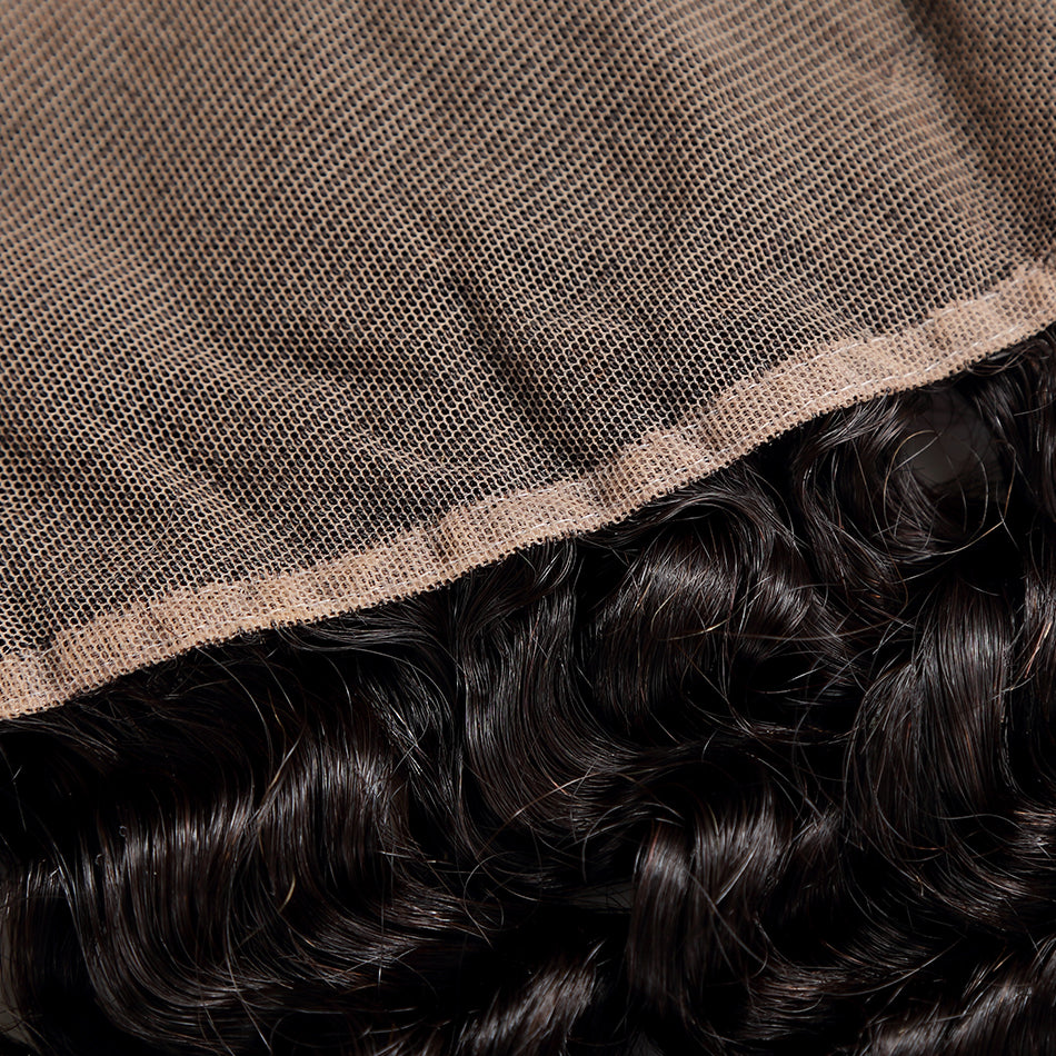 13x4 Lace frontal Human hair deep curly
