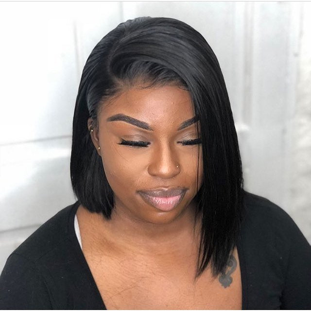 Bob wig human hair lace wig straight