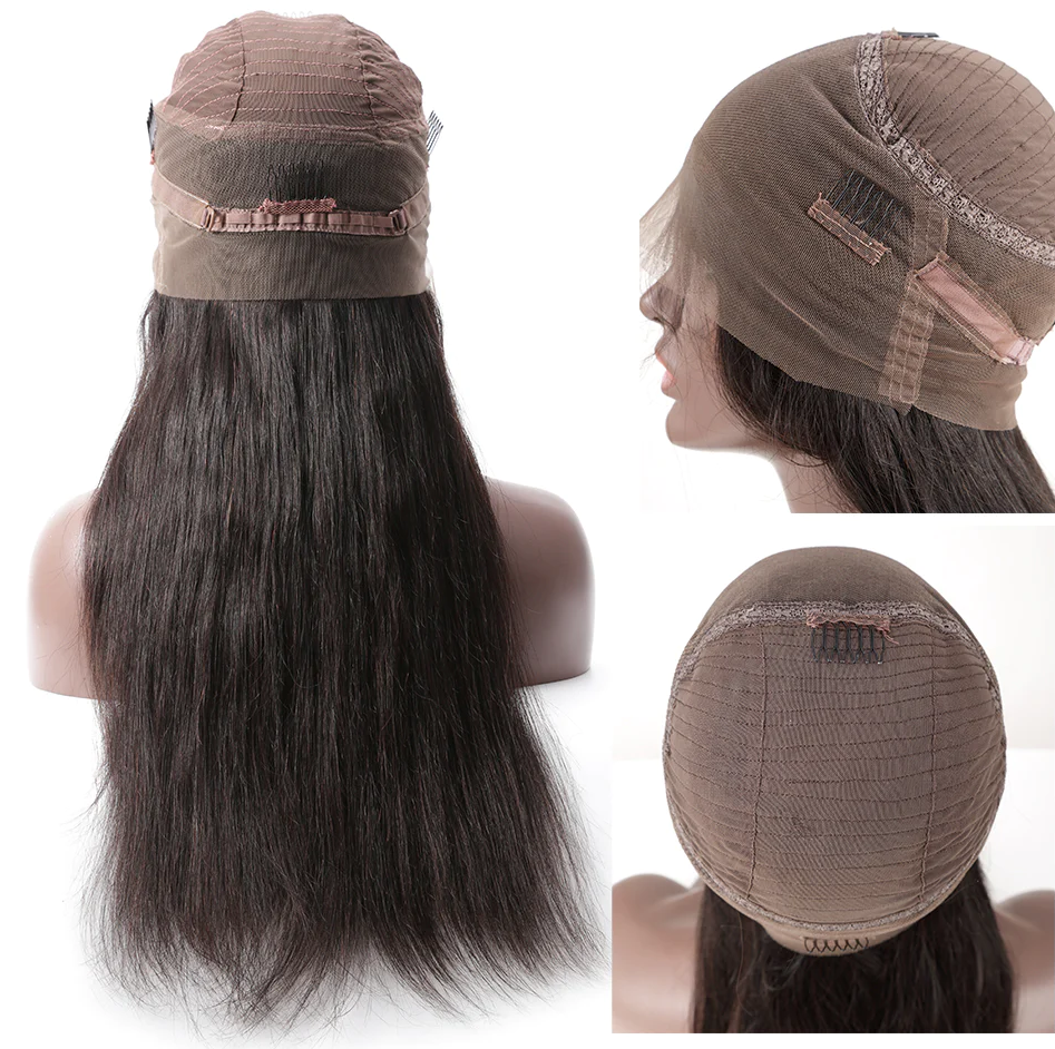 360 lace frontal wig straight 1b 24'' x1