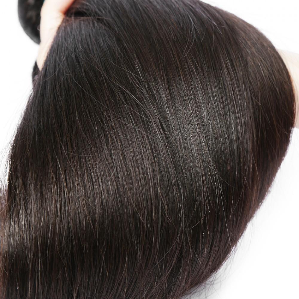 7A 2 Bundles Brazilian Hair with Frontal Straight