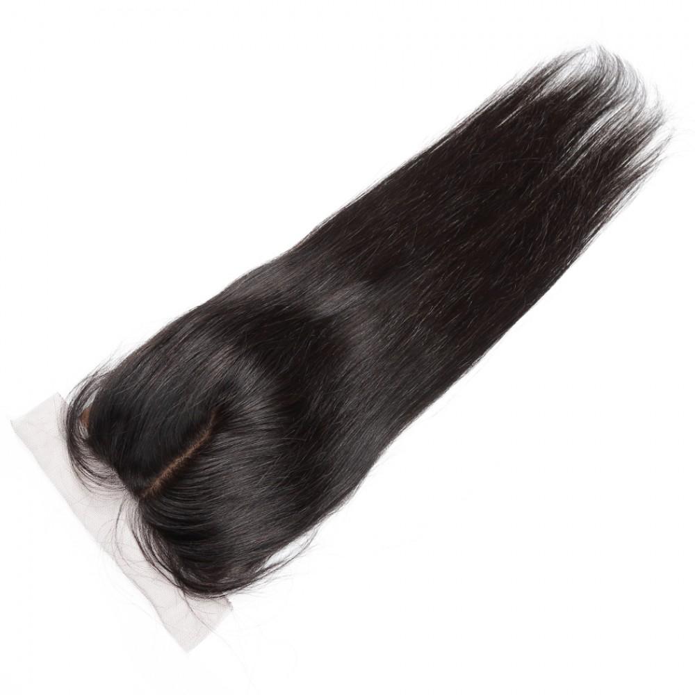 4X4 Silk Base Closure Brazilian Hair Natural Straight