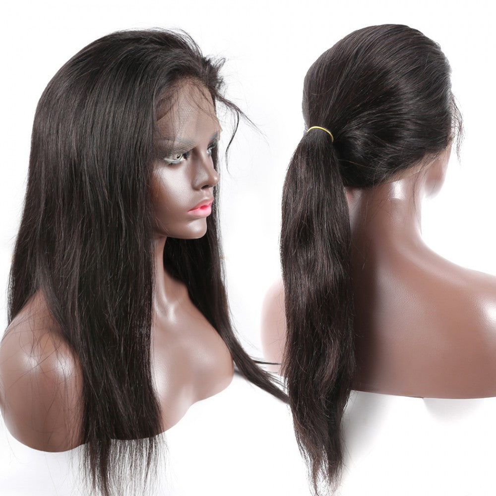 180% Density Breathable 360 Lace Wig Pre Plucked Straight