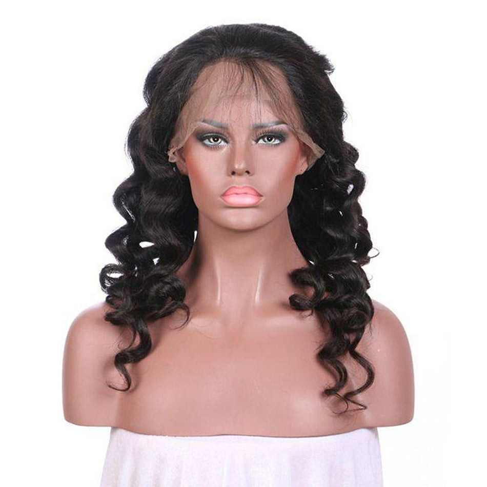 250% density breathable 360 lace wig pre plucked loose wave