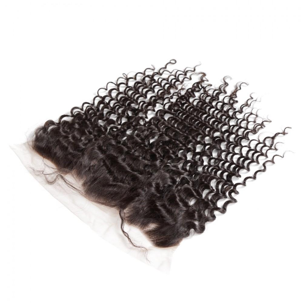 7A 2 Bundles Brazilian Hair with Frontal Deep Wave