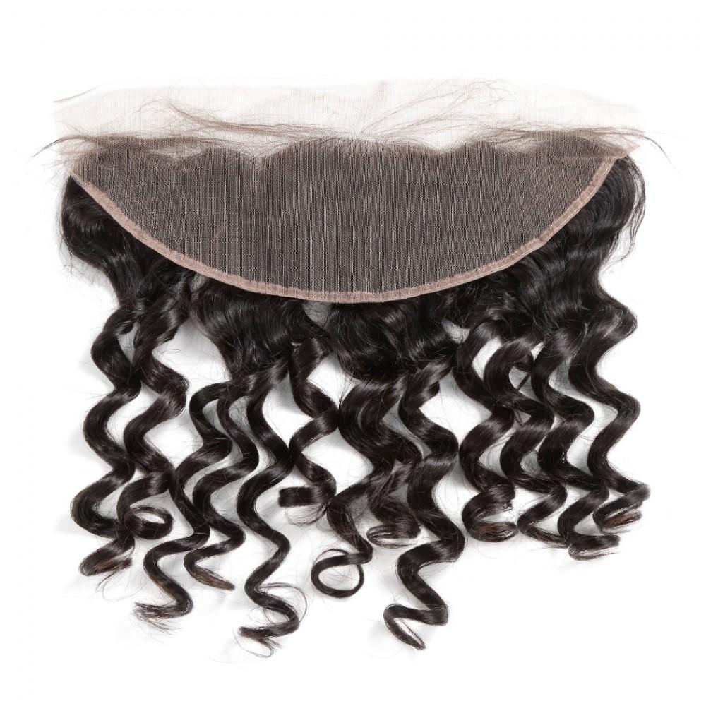 7A 2 Bundles Brazilian Hair With Frontal Loose Wave