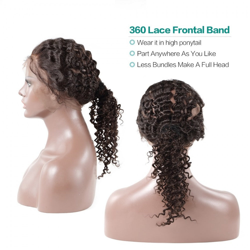 Brazilian Hair 360 Lace Frontal Deep wave