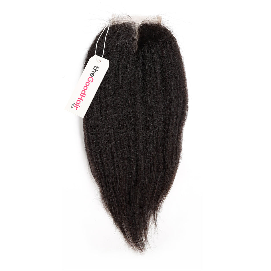 4x4 lace closure brazilian hair Kinky Straight