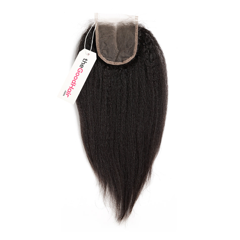 4x4 lace closure brazilian hair Kinky Straight