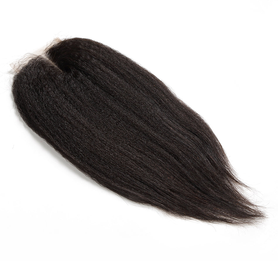 4x4 lace closure brazilian hair Kinky Straight