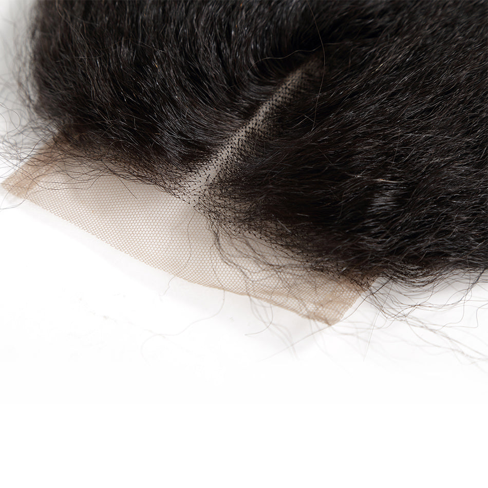 4x4 lace closure brazilian hair Kinky Straight