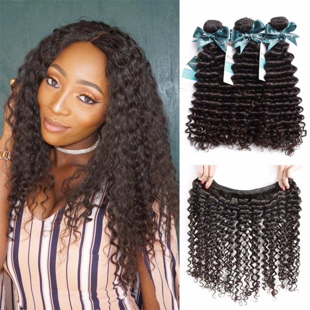 8A Hair Weave Brazilian Hair Deep Wave