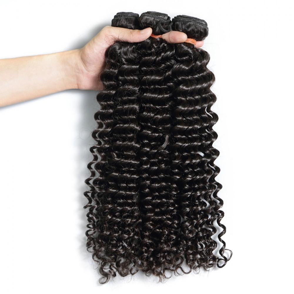 8A Hair Weave Indian Virgin Hair Deep Wave