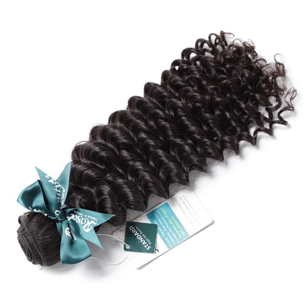 8A Hair Weave Indian Virgin Hair Deep Wave