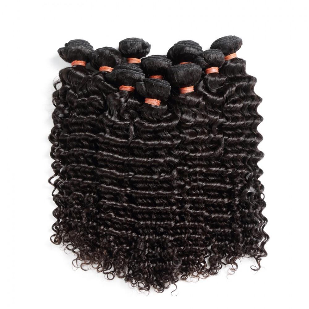 8A Hair Weave Peruvian Hair Deep Wave