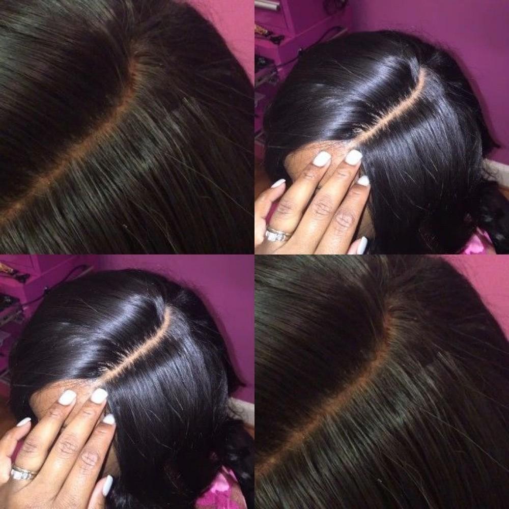 4X4 Silk Base Closure Brazilian Hair Natural Straight