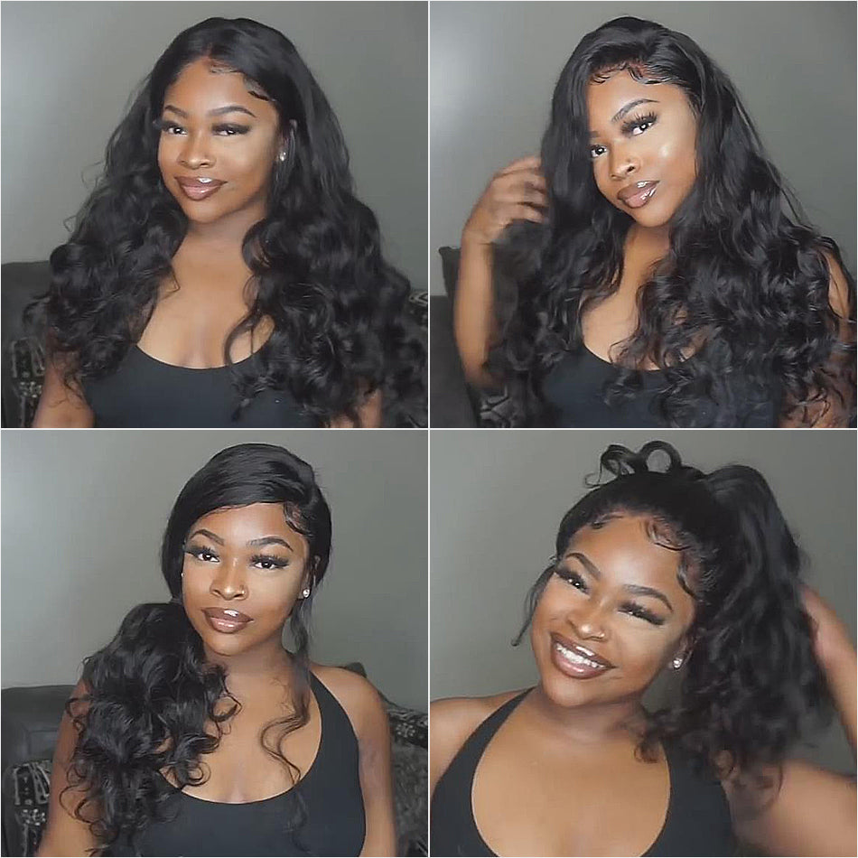 250% density breathable 360 lace wig pre plucked loose wave