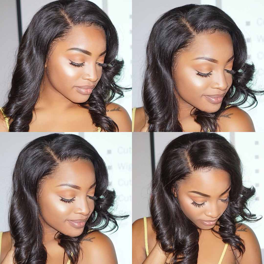 Bob wig human hair lace wig water wave