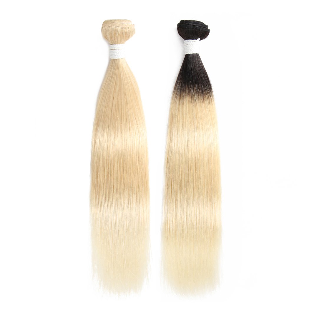8A #T1B/613 Straight Hair Bundles 3:7
