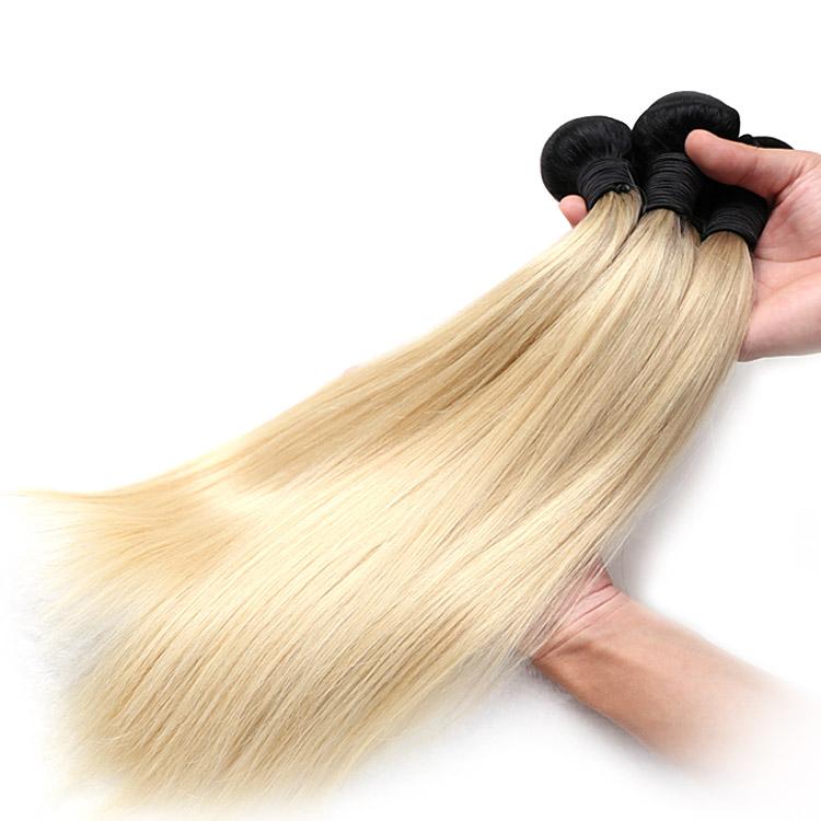 8A #T1B/613 Straight Hair Bundles 1:9