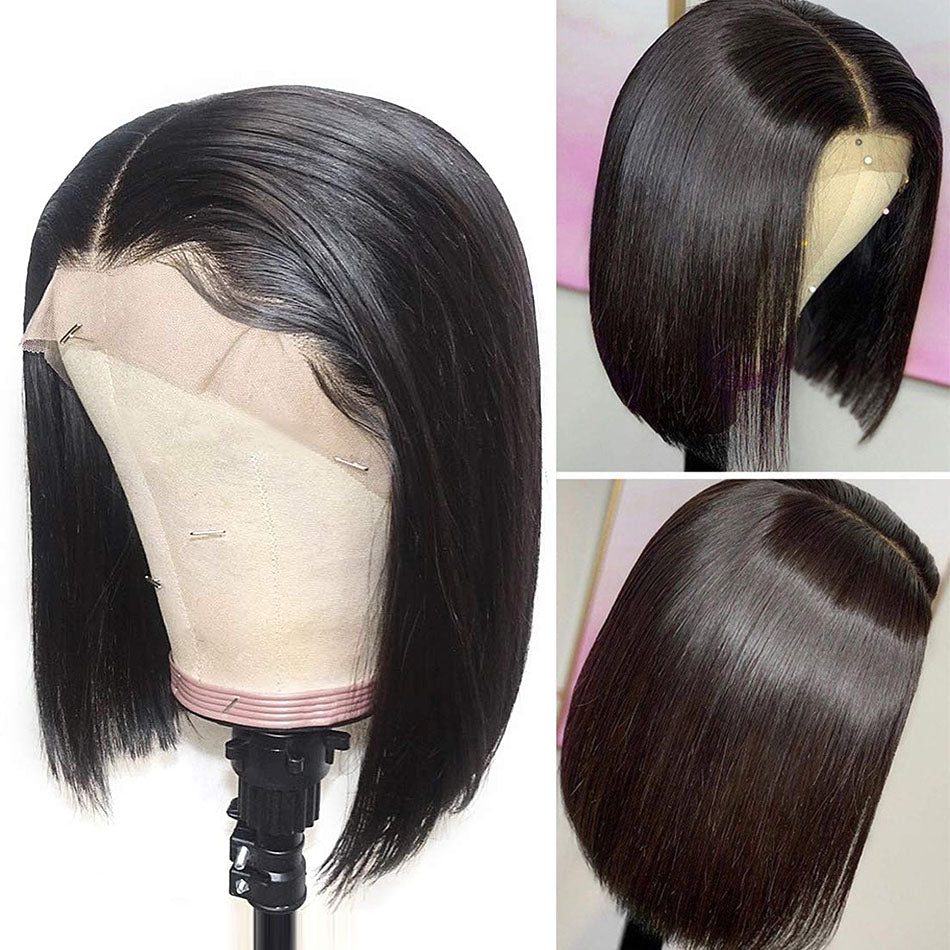 2x6 Straight Bob Wig Human Hair Silky Blunt Cut