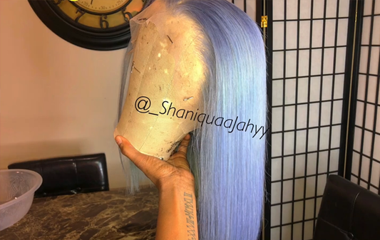 DIY: Dying My Wig In Less Then 9 min water color | icy blue/purple | ft thegoodhair.com
