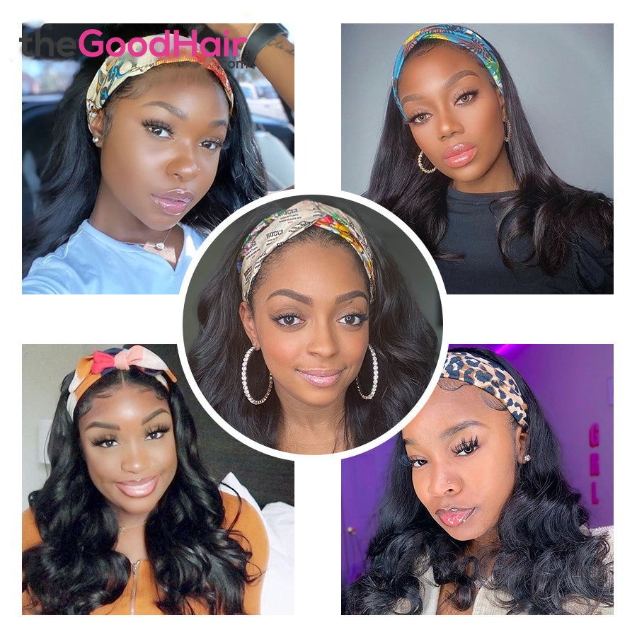 Body Wave Headband Wig Virgin Human Hair(Get Free Headband)