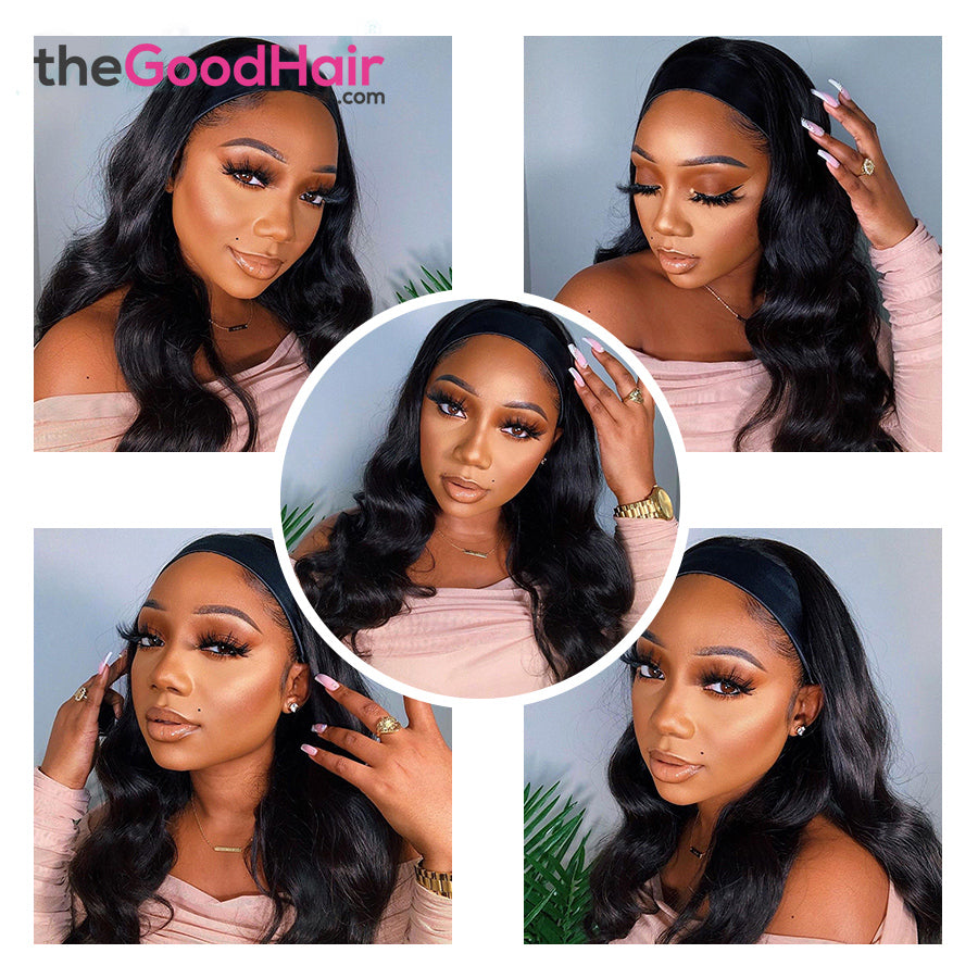 Body Wave Headband Wig Virgin Human Hair(Get Free Headband)