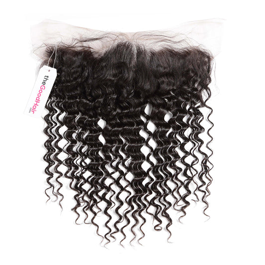 13x4 Lace frontal Human hair deep curly