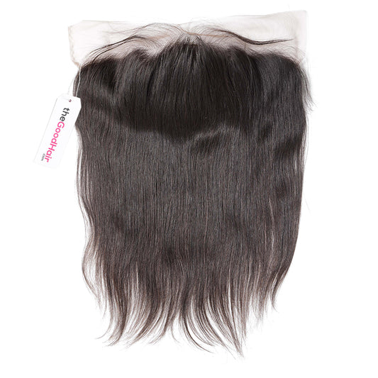 13x4 Lace frontal Human hair straight