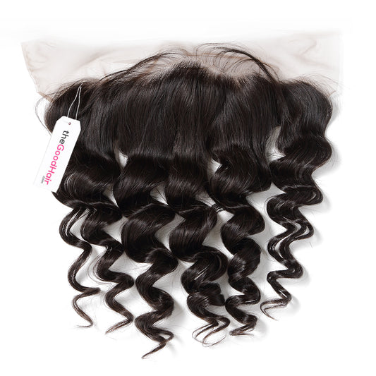 13x4 Lace frontal Human hair loose wave