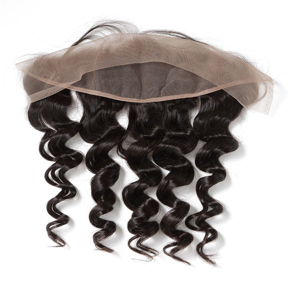 13x4 Lace frontal Human hair loose wave