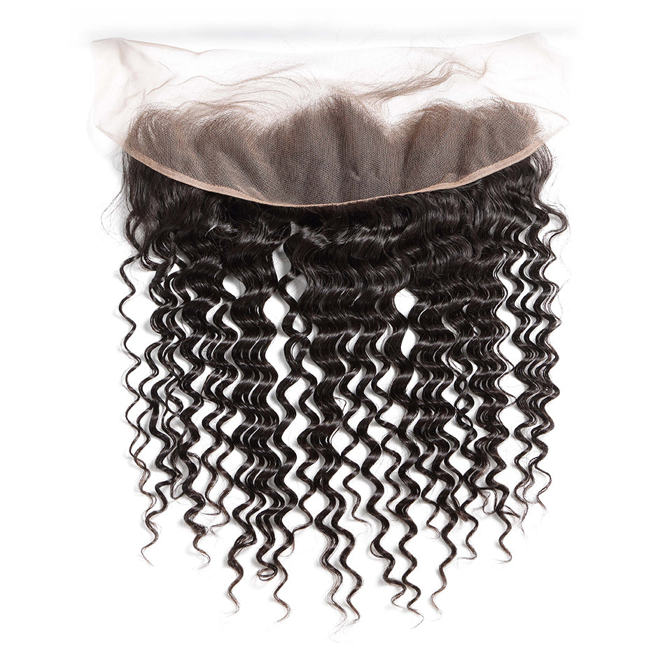 13x4 Lace frontal Human hair deep curly