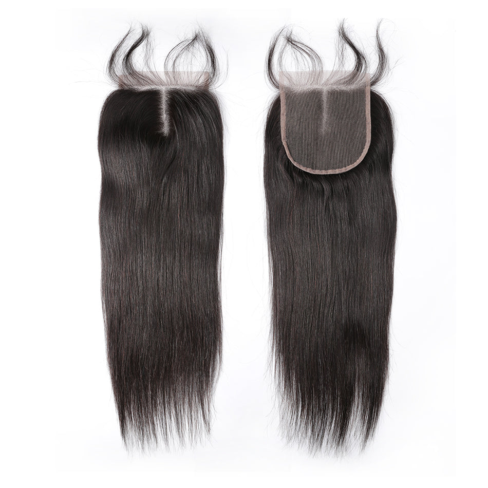 7A 3 Bundles Hair Weave Brazilian Hair With Lace Closure Straight