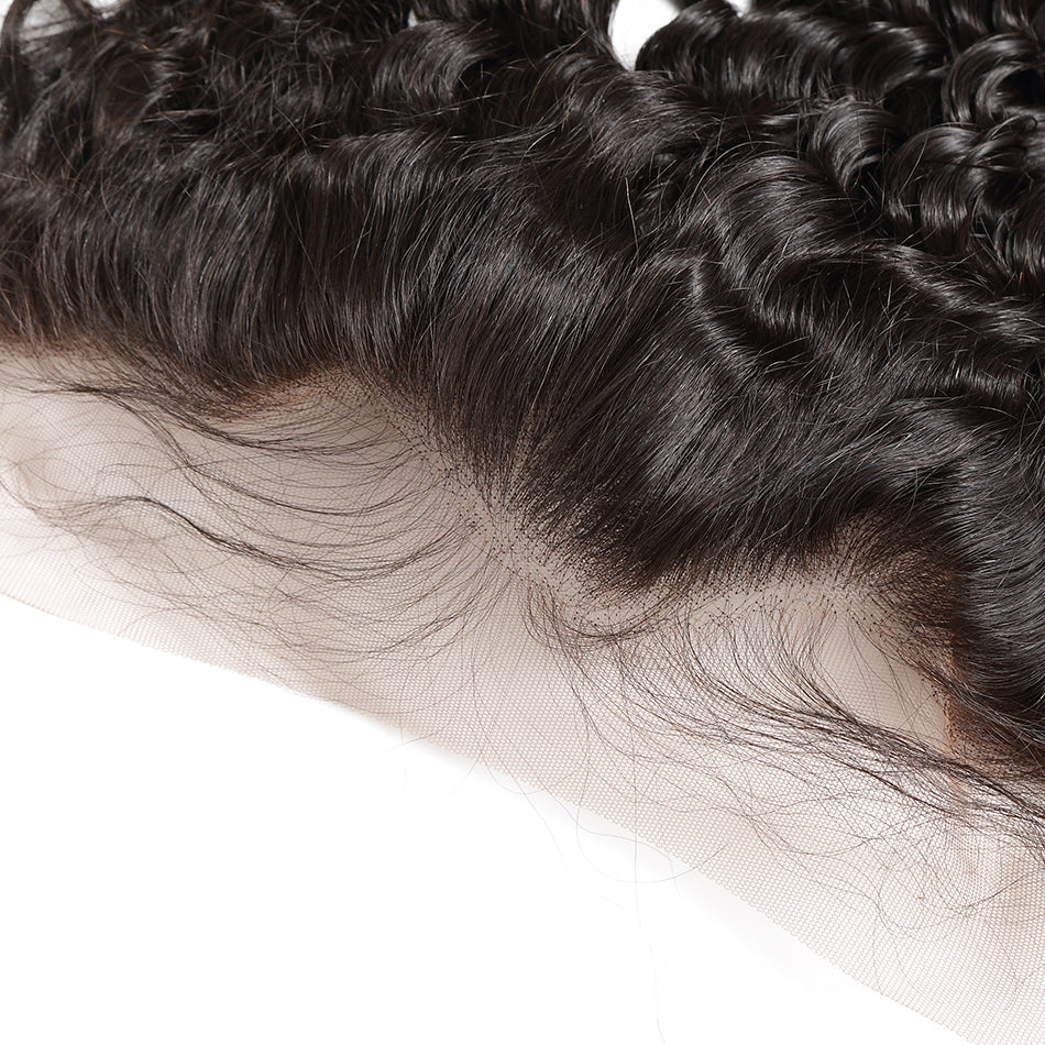 13x4 Lace frontal Human hair deep curly