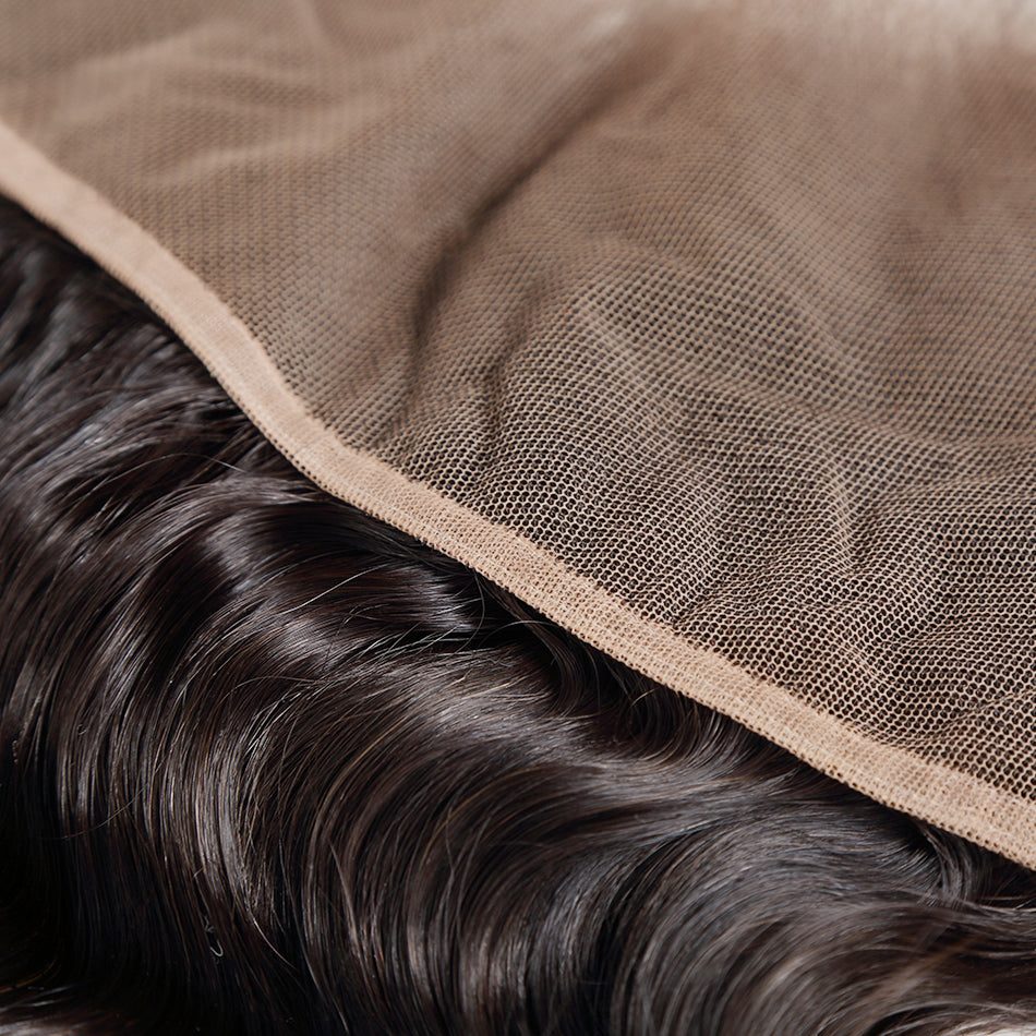13x4 Lace frontal Human hair loose wave