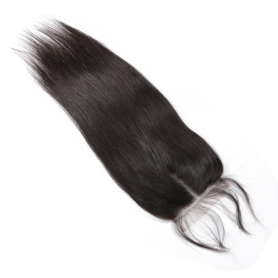 7A 3 Bundles Hair Weave Brazilian Hair With Lace Closure Straight