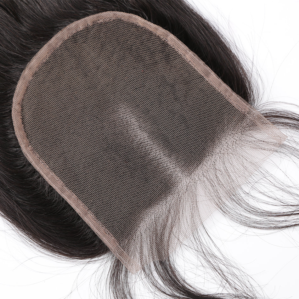 7A 3 Bundles Hair Weave Brazilian Hair With Lace Closure Straight