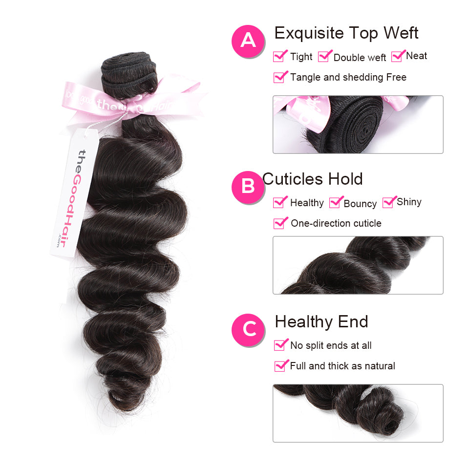 7A Hair Weave Brazilian Virgin Hair Loose Wave