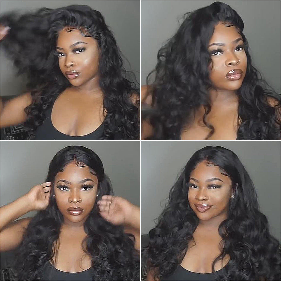 250% density breathable 360 lace wig pre plucked loose wave