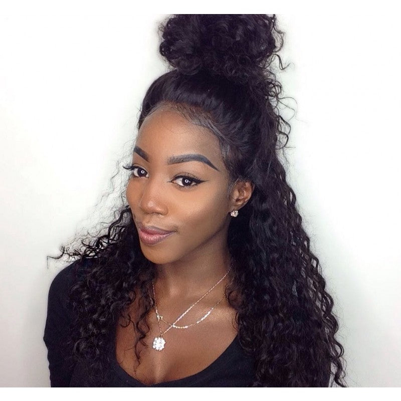 180% Density Breathable 360 Lace Wig Pre Plucked Deep Curly