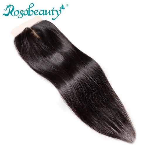 4X4 Silk Base Closure Brazilian Hair Natural Straight