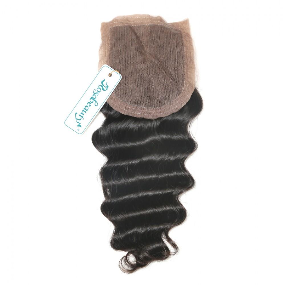 7A 3 Bundles Hair Weave Brazilian Hair With Silk Base Closure Loose Wave