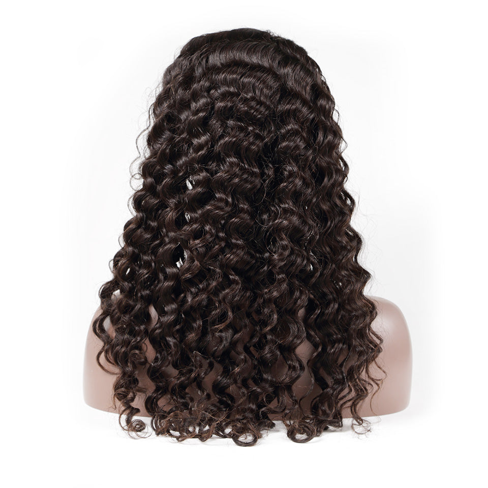 250% High density frontal lace wig pre plucked loose wave