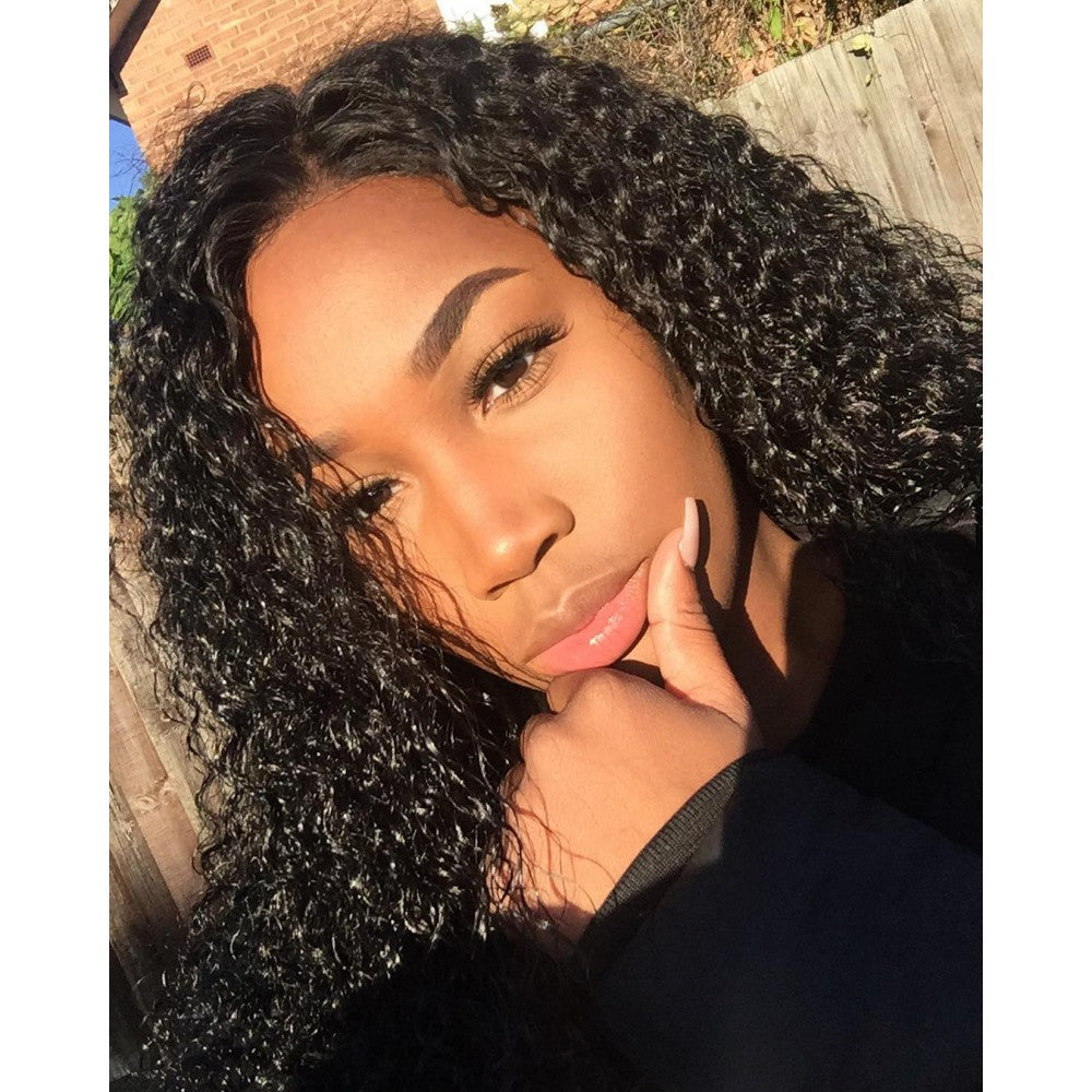 180% Density Breathable 360 Lace Wig Pre Plucked Deep Curly