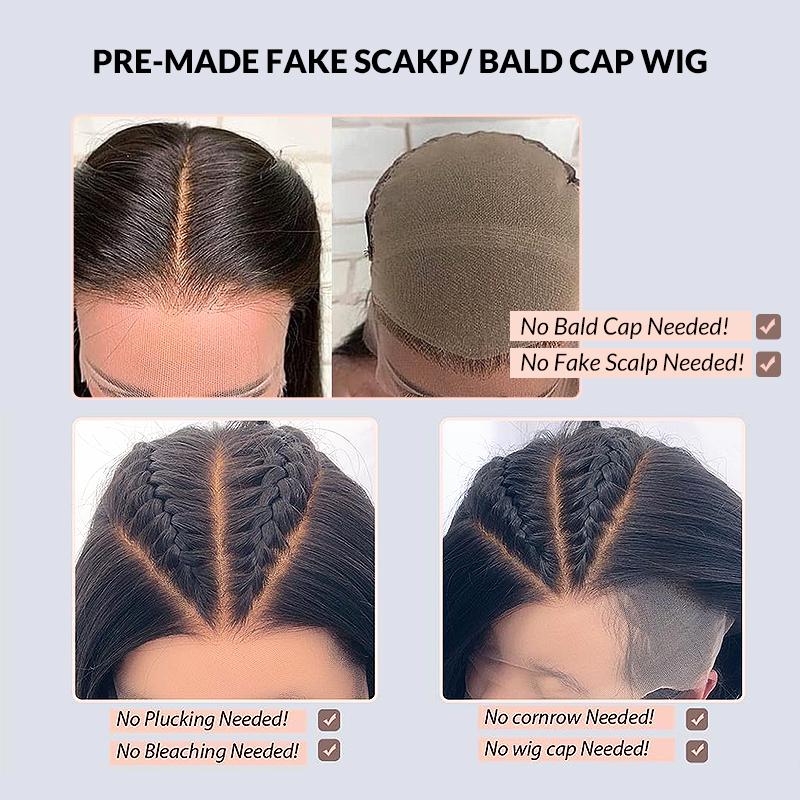 200% Per plucked lace front wig 13X6 lace front human fake scalp wig