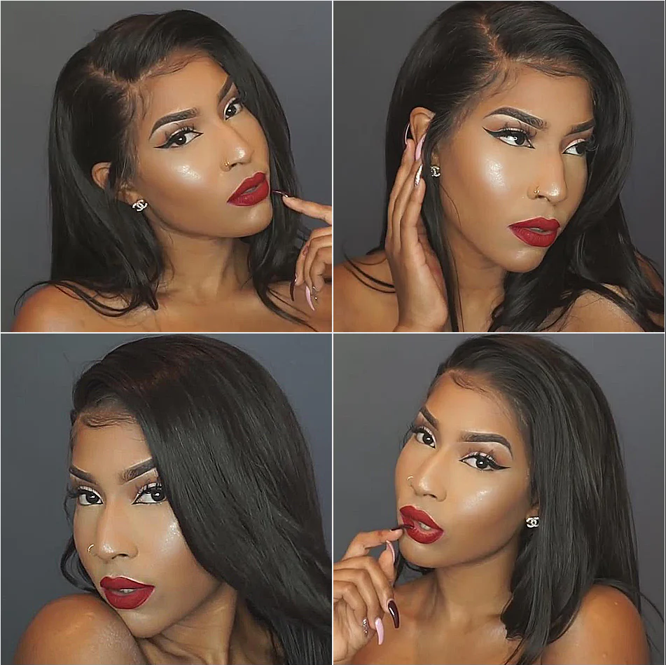 360 lace frontal wig straight 1b 24'' x1
