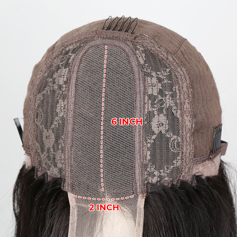 2x6 Lace Front Human Hair Wigs Pre Plucked Brazilian Straight Frontal Wig