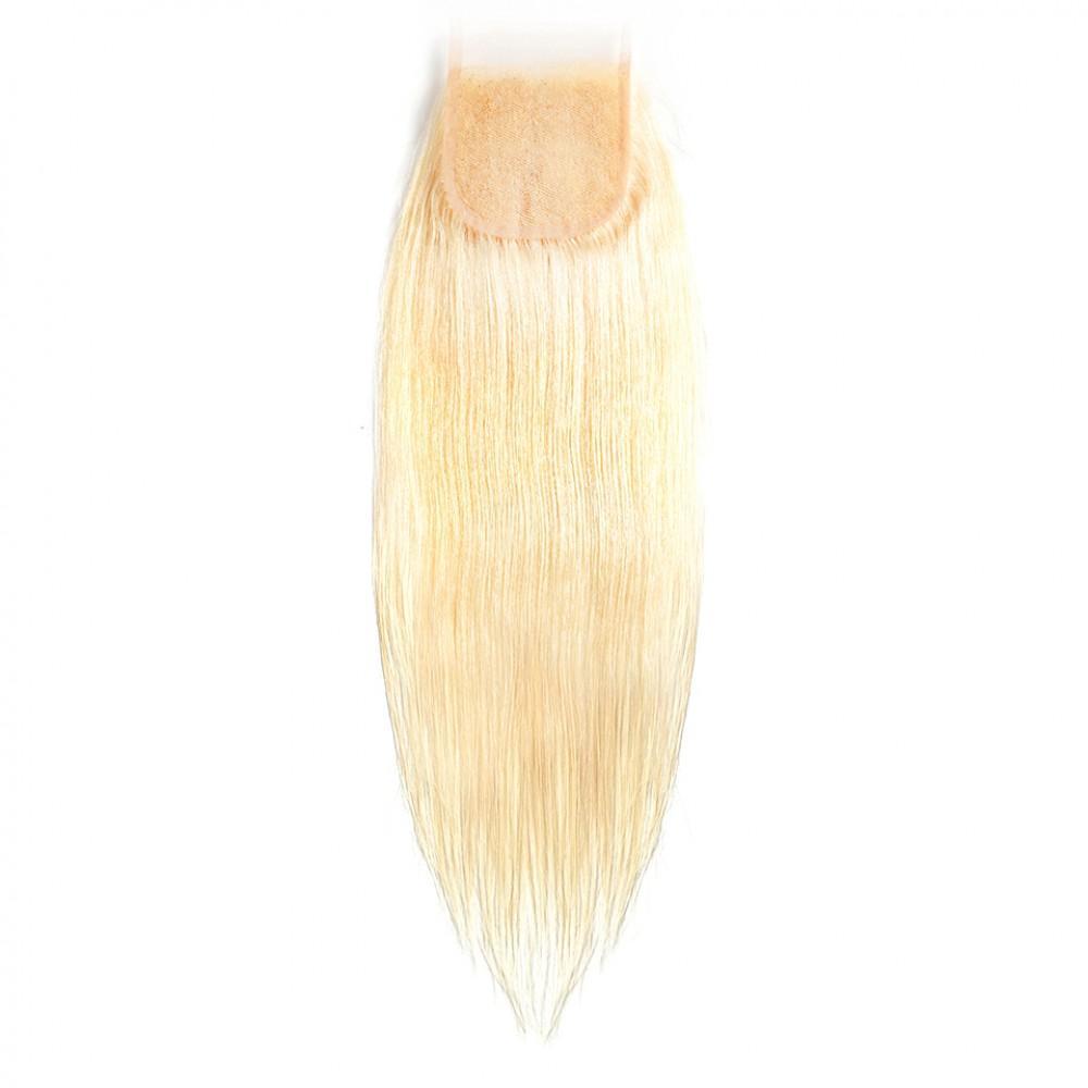#613 Blonde 4x4 Lace Closure Natural Straight