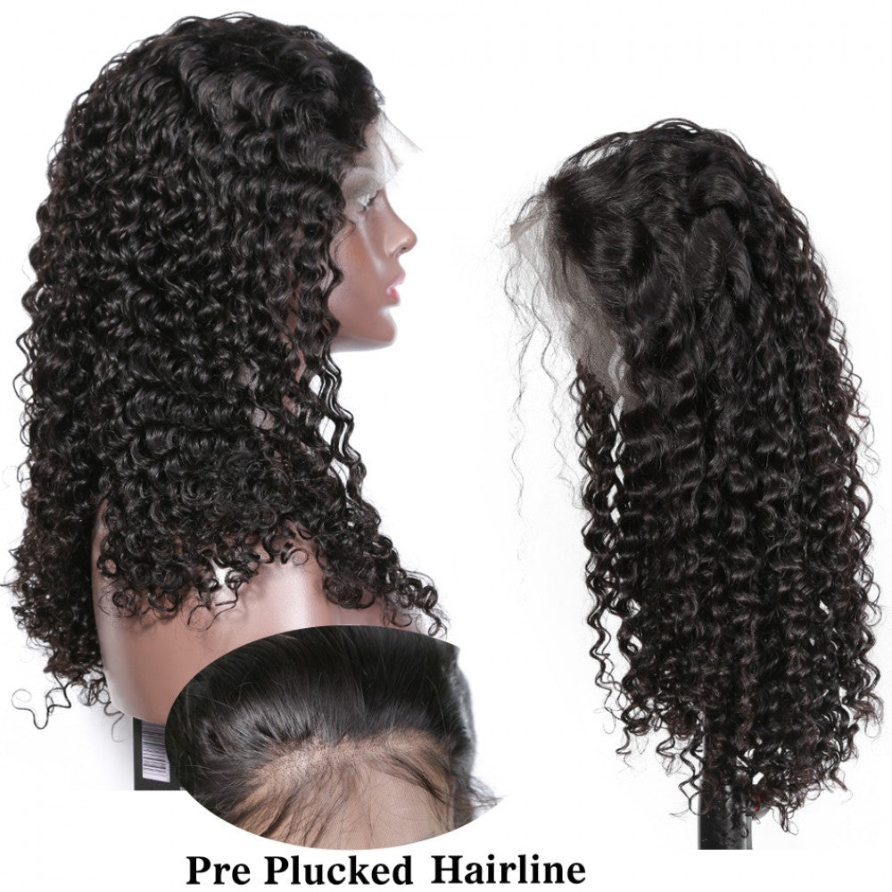 180% Density Breathable 360 Lace Wig Pre Plucked Deep Curly