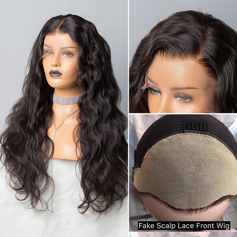 200% Density Pre Plucked Lace Front Wig 13x6 Lace Front Human Hair Pre-make Fake Scalp